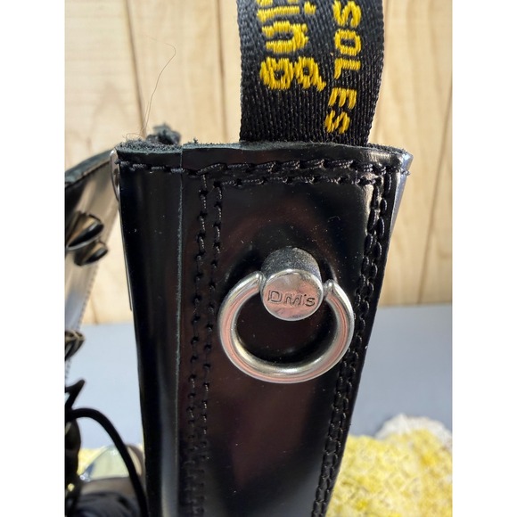Dr. Martens 1B60 LTT Max Black Leather Knee High Platform Boots Metal Toe USL 8 - Picture 16 of 16